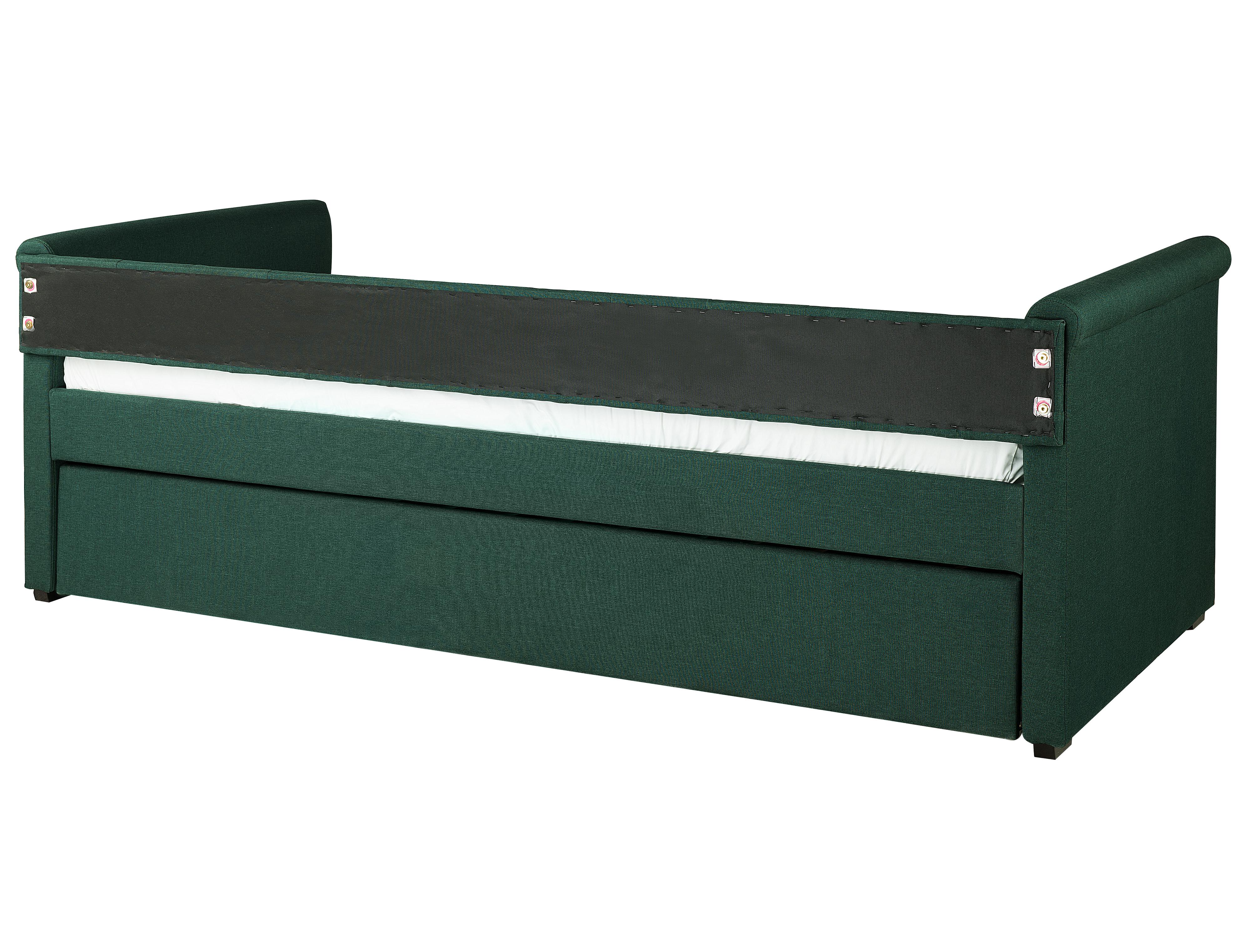 Onderschuifbed Stof LIBOURNE 80 x 200 cm Donkergroen