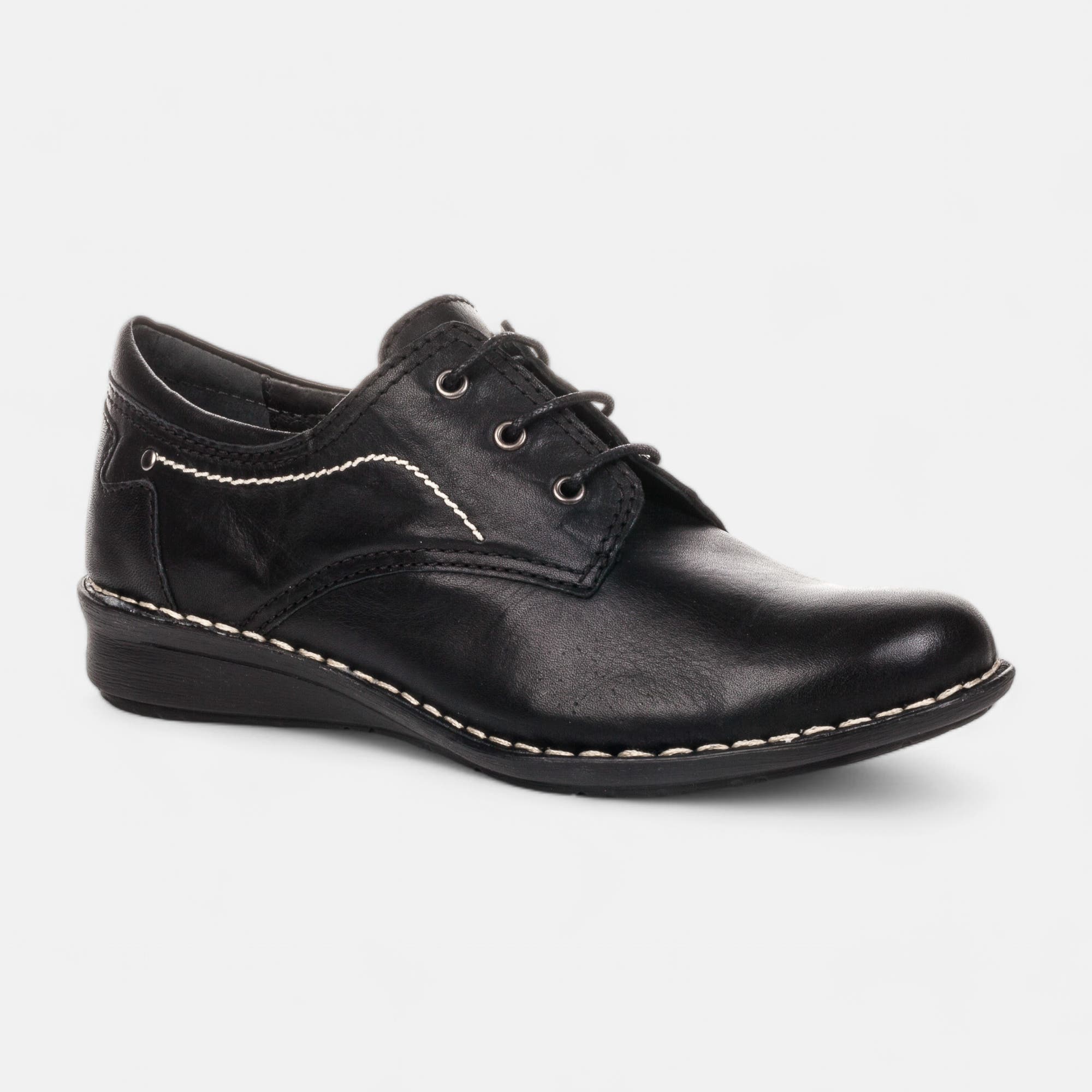 Derbies Femme en cuir noir