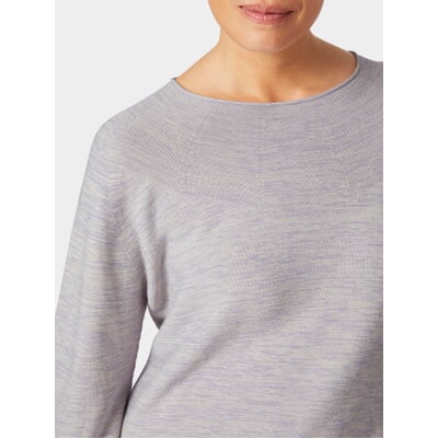 Damenshirt Baumwolle, Fliedermelange