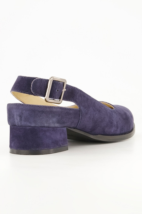 Pumps, Veloursleder, verstellbare Ferse, Weite H