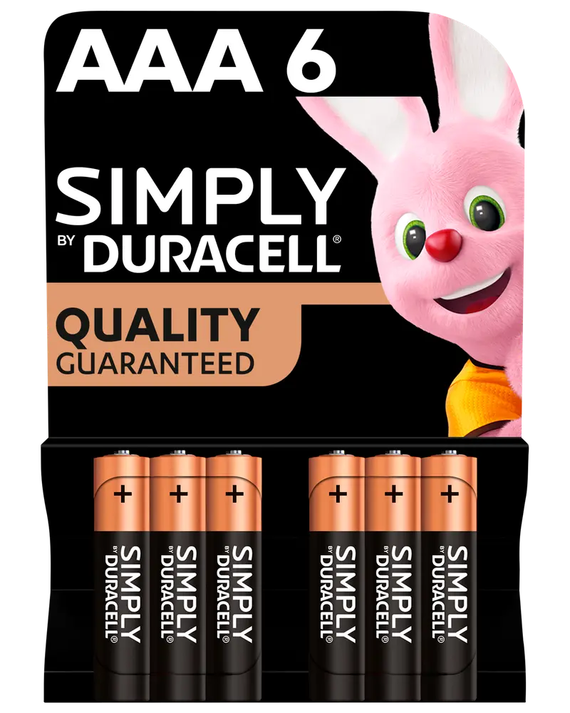 DURACELL Simply Batteri AAA 6-pak
