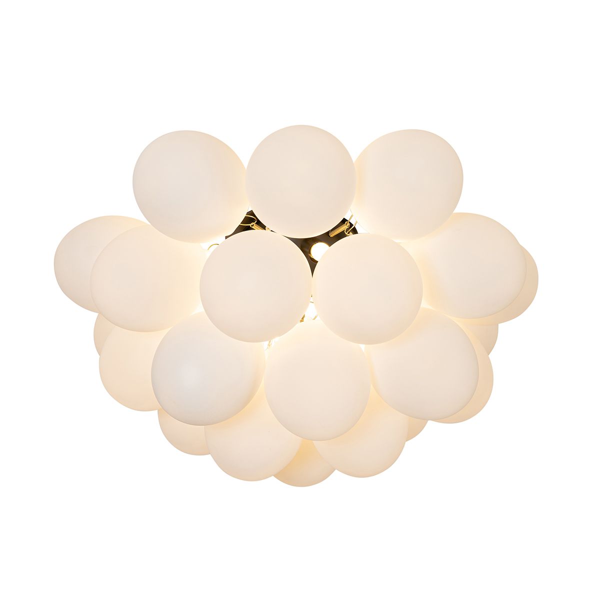 Smart plafondlamp zwart met opaal glas 6-lichts incl. 6 Wifi G9 - Uvas