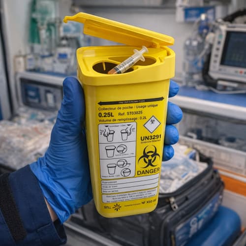 Collecteur boîte à aiguilles DASRI 0,25L NF X Stil Eco