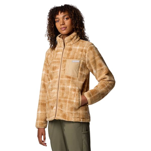 Veste polaire COLUMBIA WEST BEND PRINT FULL ZIP II W CAMEL BROWN OMBLUR