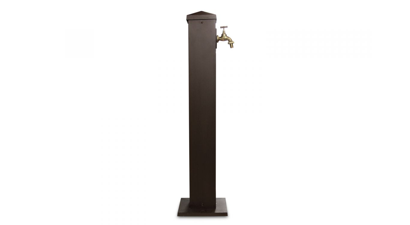 Fontaine de jardin aluminium marron 22.5x22.5x91cm