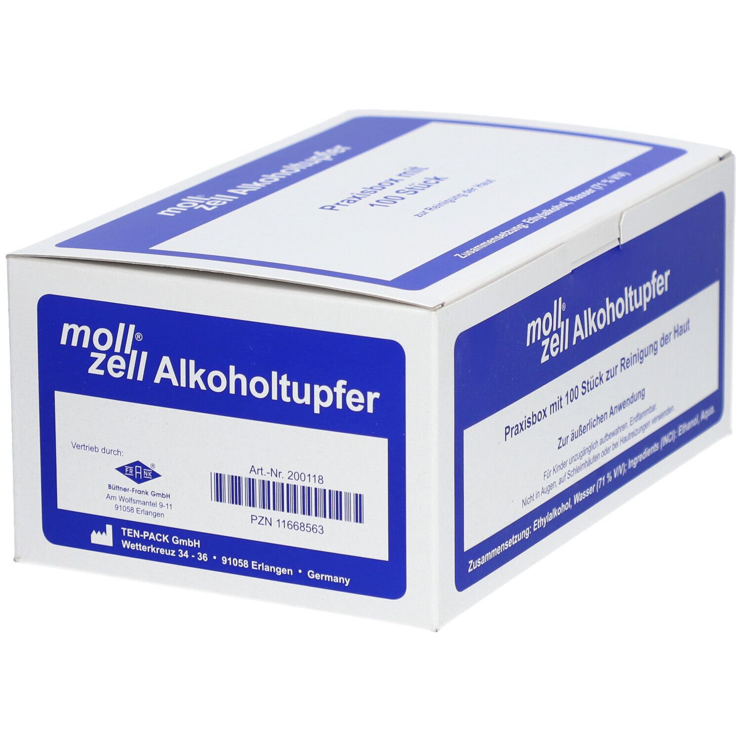 Mollzell® Alkoholtupfer 14 x 14 cm