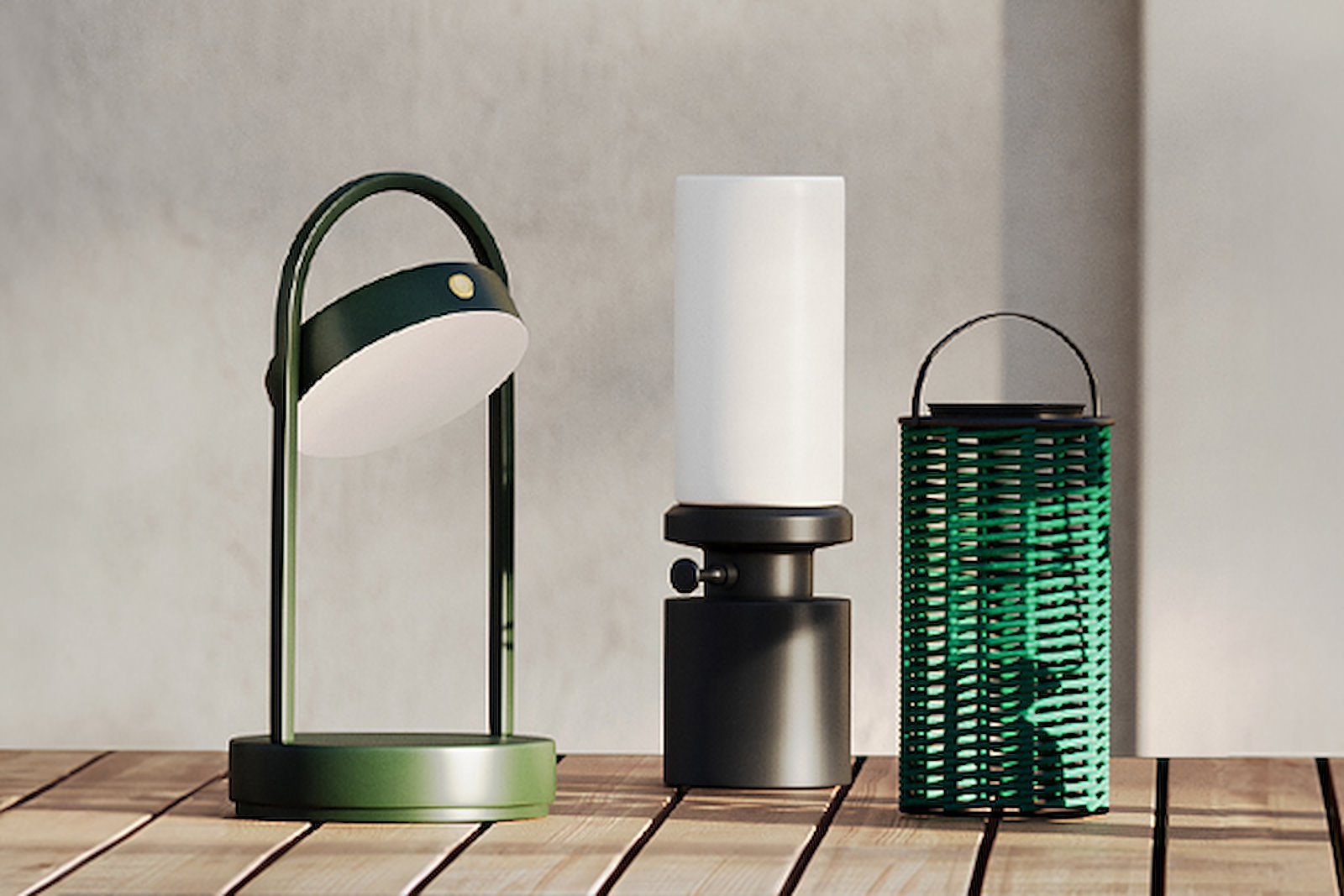 Hafjell bordlampe Sort med dimmer, 2W LED, lades med medfølgende USB C kabel. Lithium 3600mAh batterier