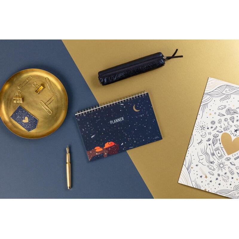 Adolie, Bloc planner reliure intégrale en-tête 22x14 cm 53 feuillets imprimés