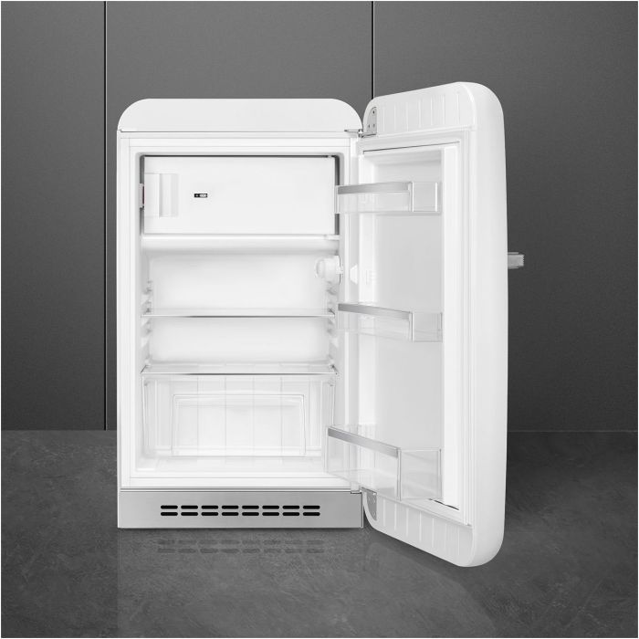 SMEG Stand-Kühlschrank 50's Retro Style FAB10RWH5 Weiß