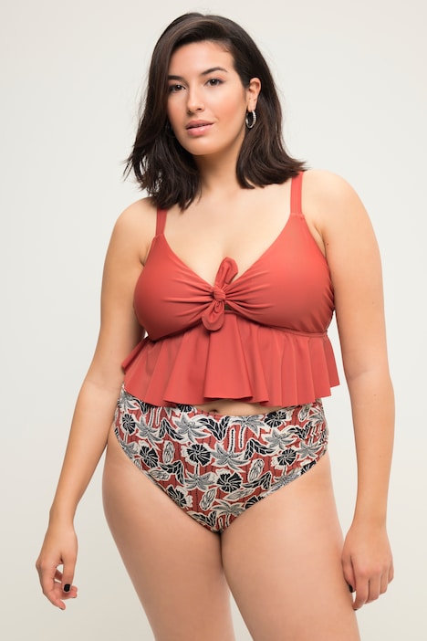 Bikini-Top, Softcups, Zierschleife, Volant