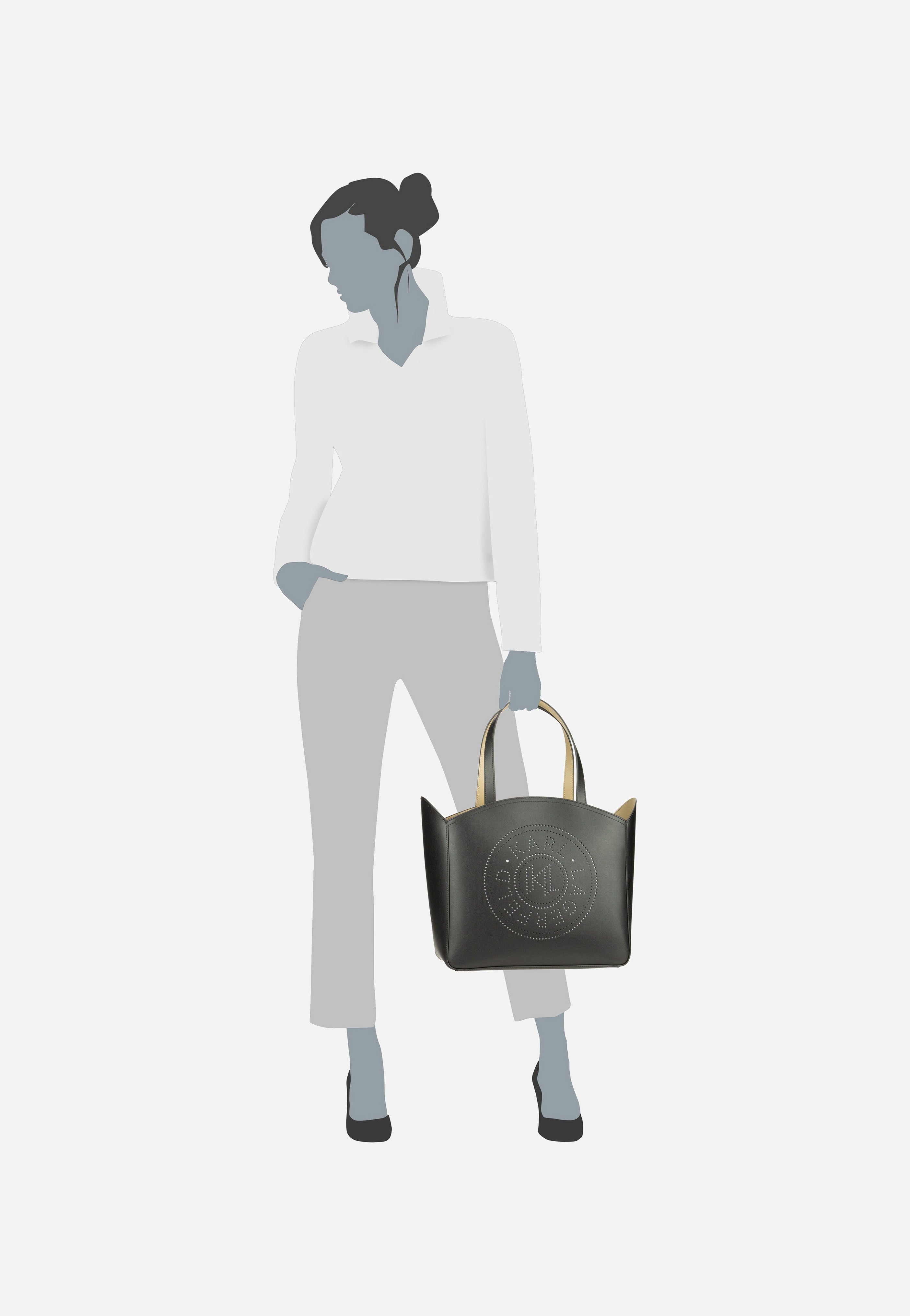 K/Circle MD Perforated 30060 Black - Shopper