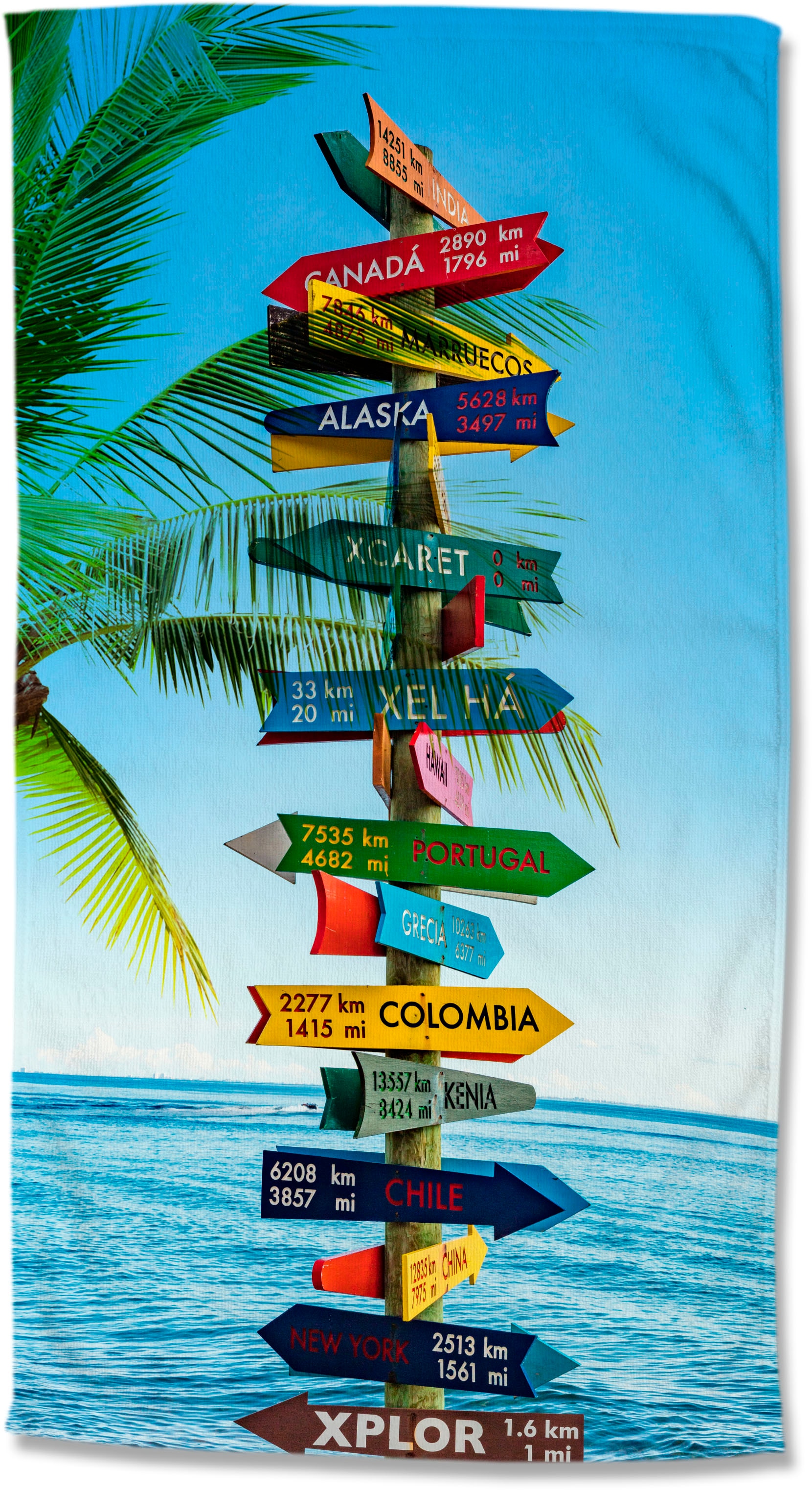 good morning Strandtuch »Beach Sign« Mikrofaser, 100x180, Schnelltrocknend, Sommer, Strand, Erwachsene