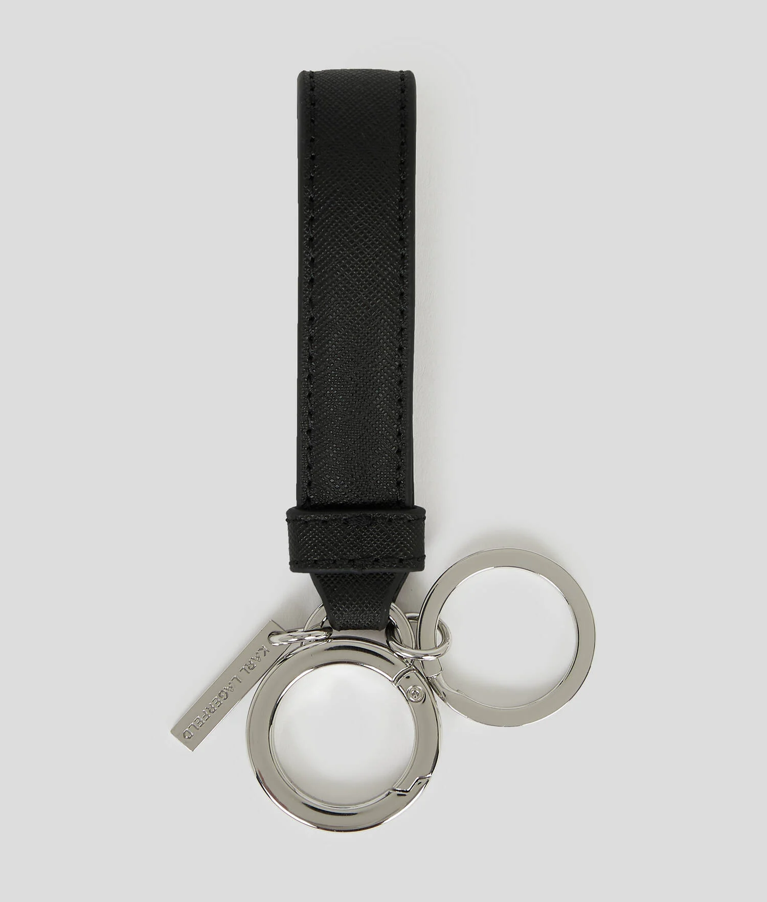 PORTE-CLÉS EN CUIR K/ESSENTIAL - Noir
