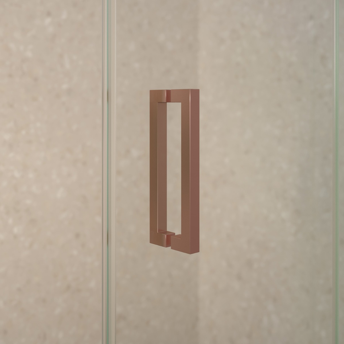 Saniclear Supreme douchecabine 90x90cm anti-kalk geborsteld koper