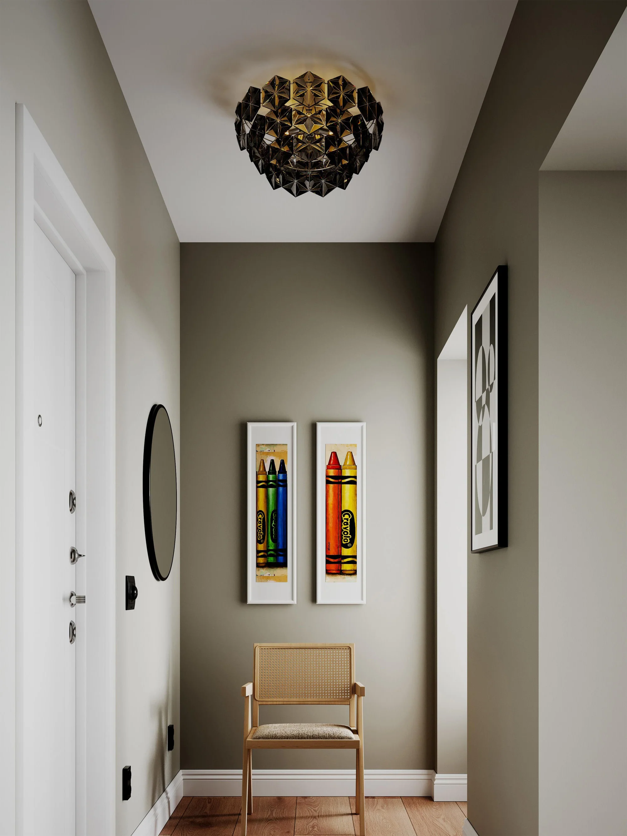 Design glazen plafondlamp Monarque