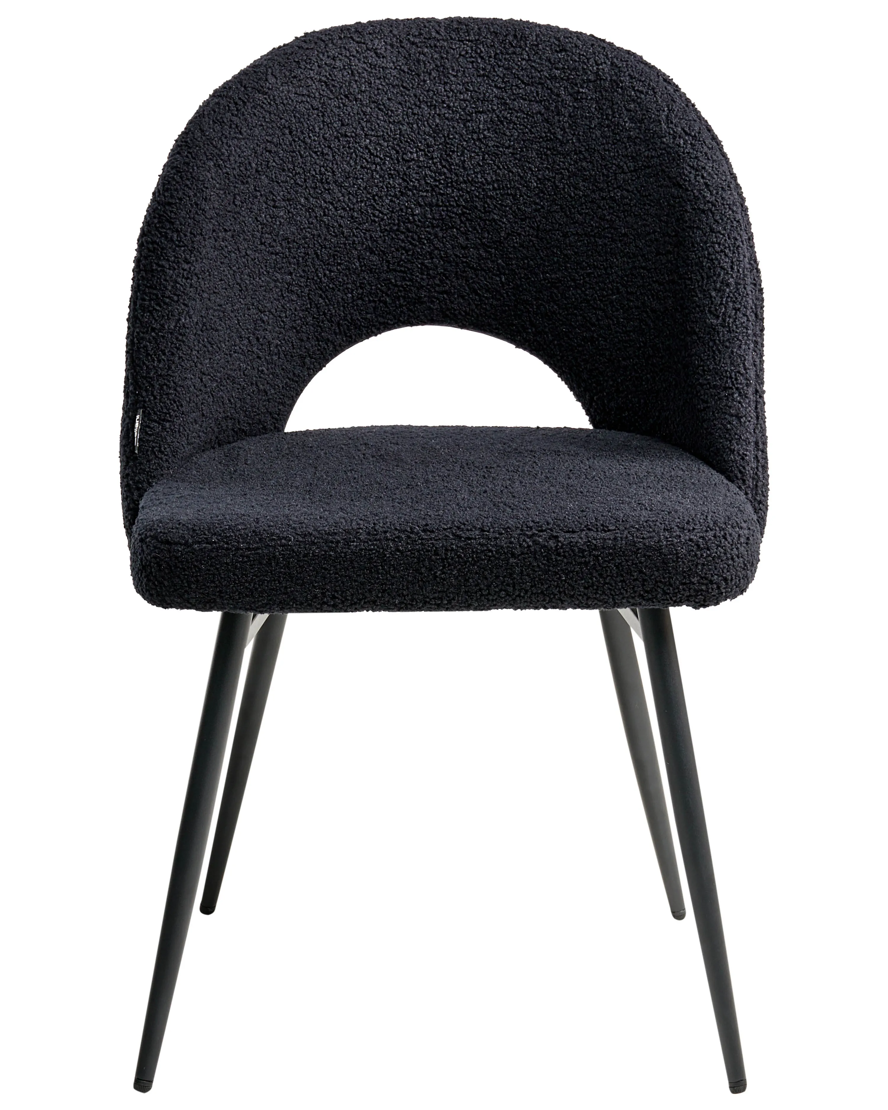 Set van 2 eetkamerstoelen ONAGA Bouclé Zwart