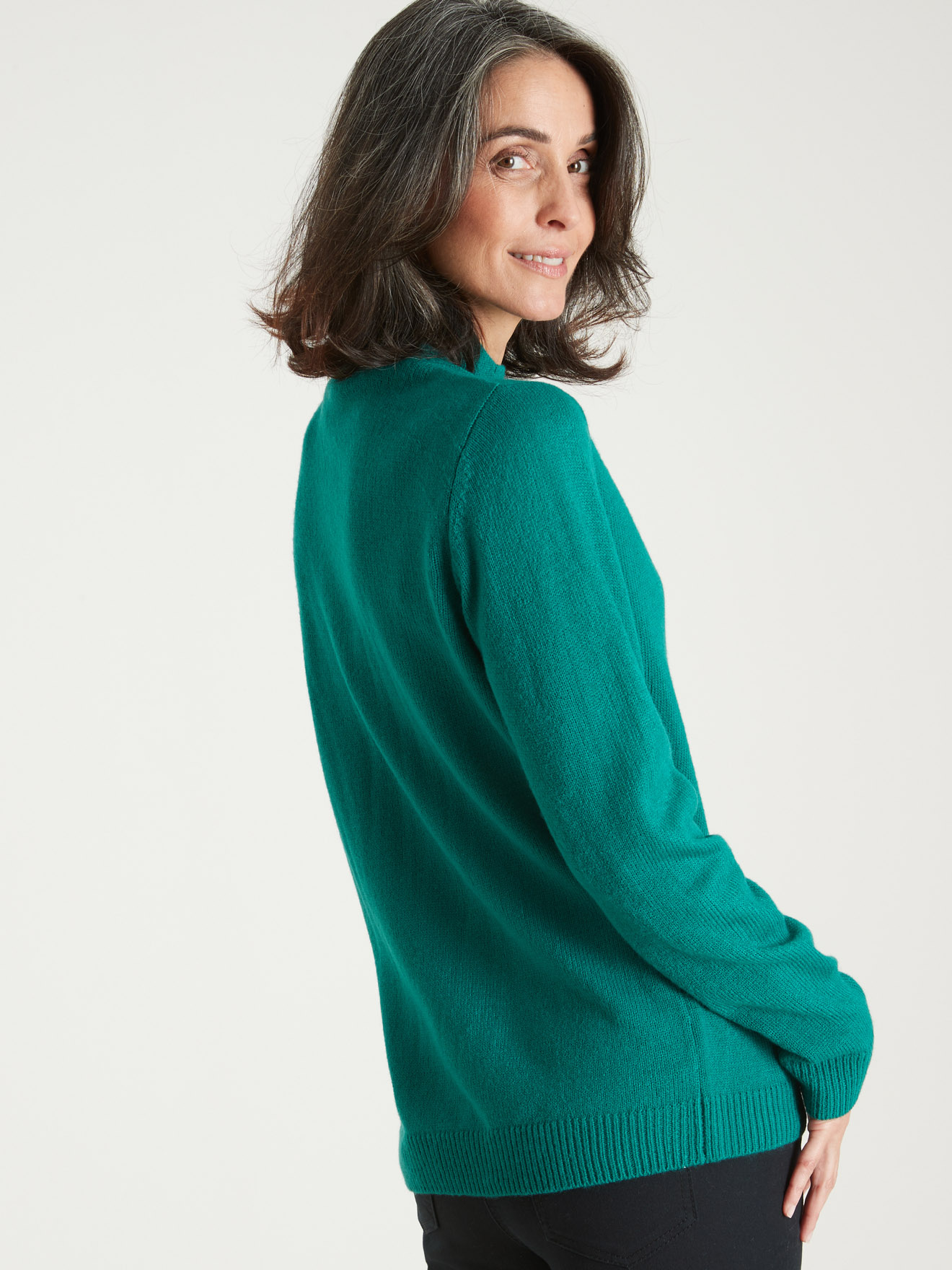 Pull col montant manches longues