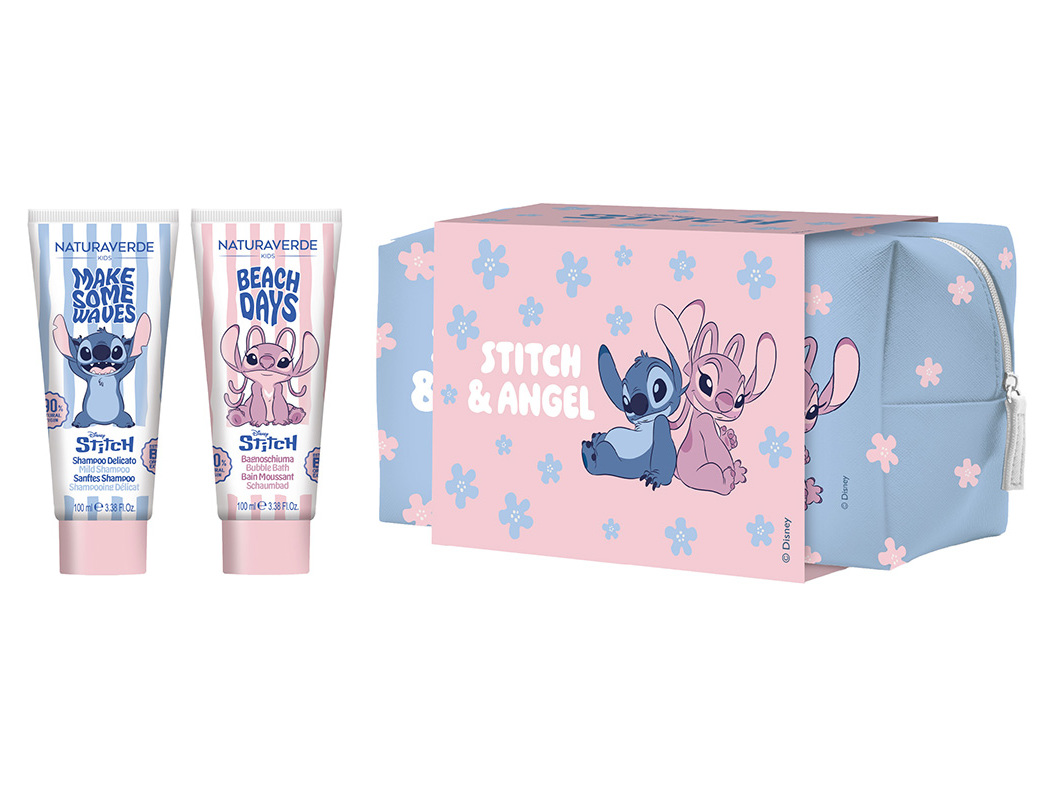 NECESSAIRE NATURAVERDE STITCH CHAMPÔ GEL BANHO 2X100ML