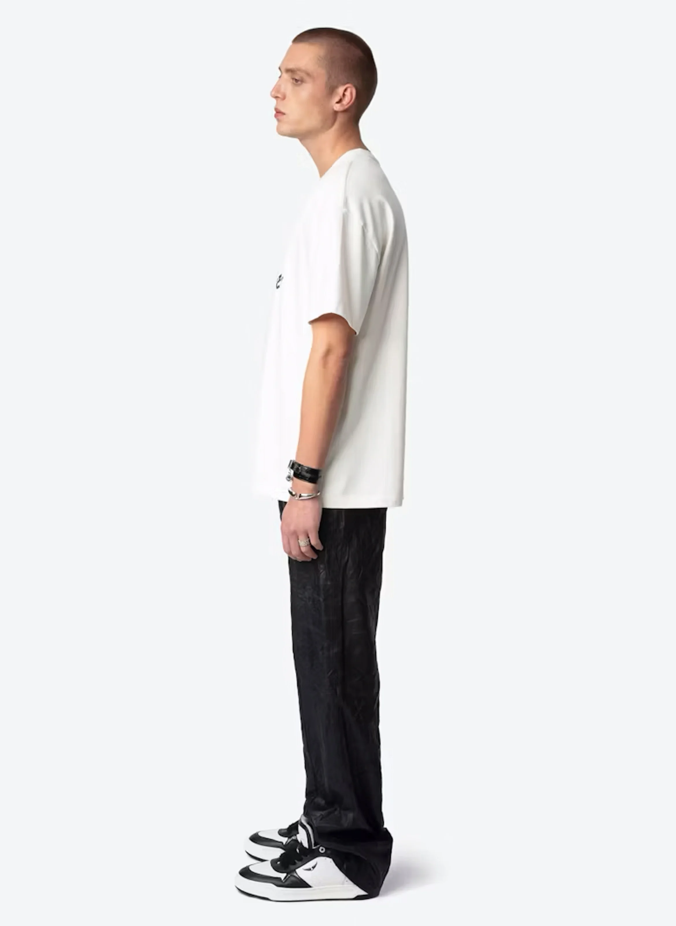 TEDDY - Tee-shirt oversize imprimé en coton bio | Blanc