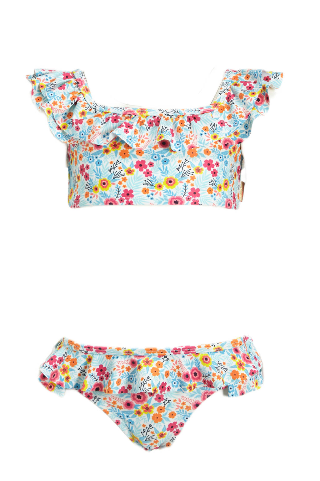 crop bikini Maaike met ruches lichtblauw