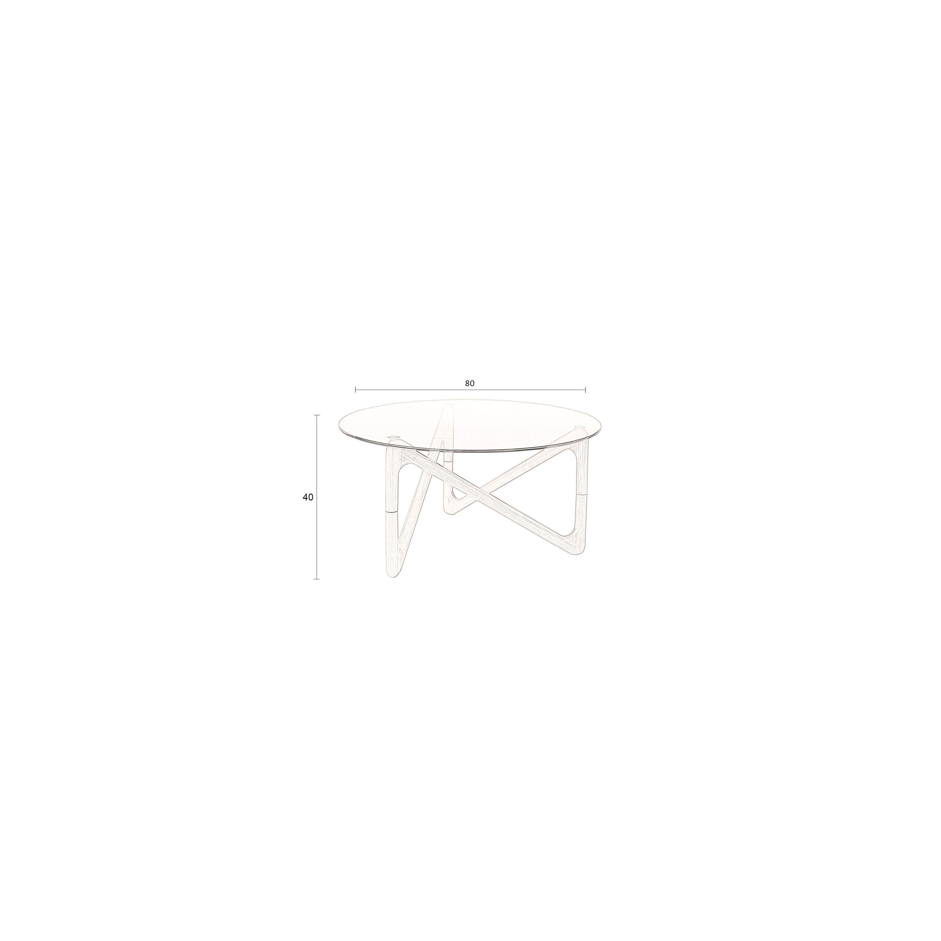 Dutchbone Naia Salontafel Rond 80 cm Hout Bruin