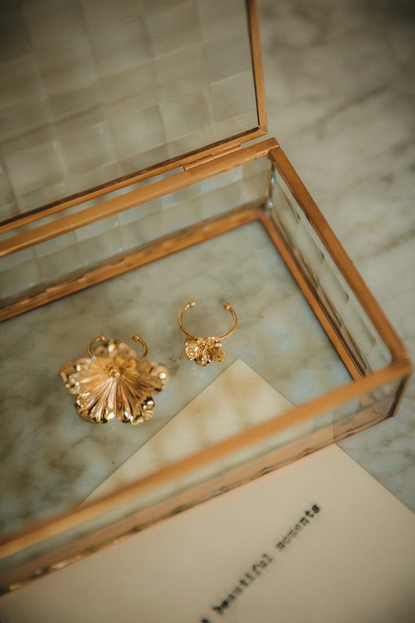 GAÏA - Bague fleur doré à l'or fin | Doré