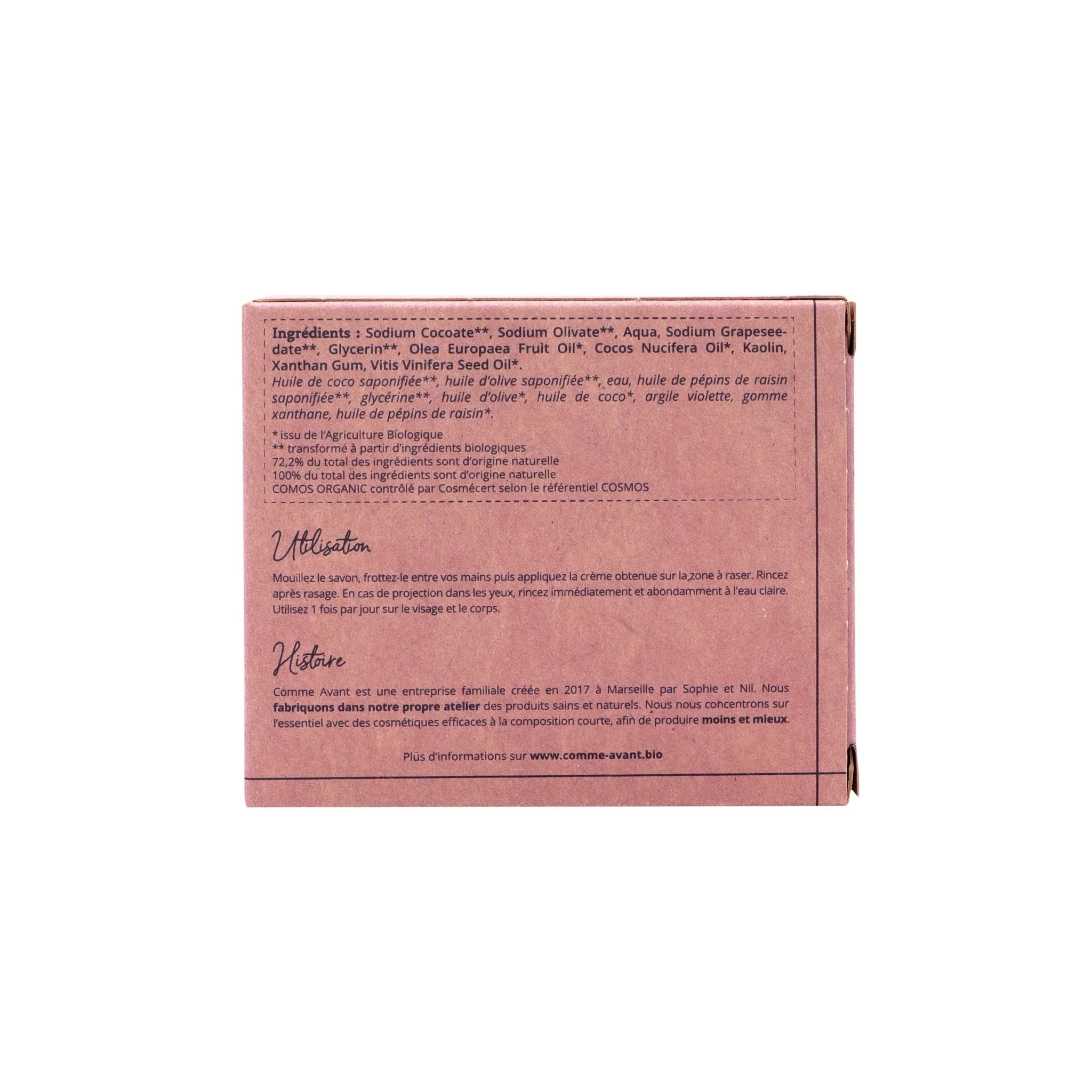 Savon de rasage à l'huile de pépins de raisin - Version 1 - 1 savon - 100g / Sans / Sans