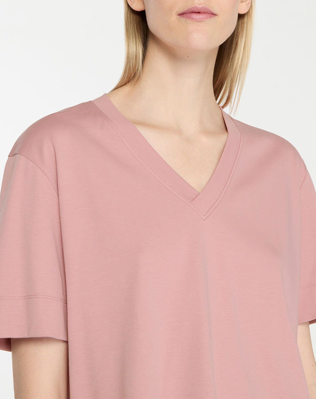 Jodhpur T-Shirt 100% Coton Biologique Baribo col V rose