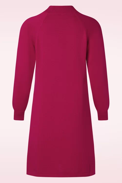 Blutsgeschwister Braided and Easy gebreide jurk in cerise sucrée