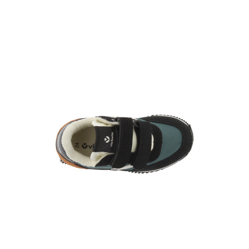 Tênis infantil Victoria Astro em nylon com detalhes multicoloridos e fechamento duplo em velcro.