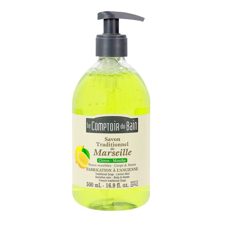 Savon de Marseille liquide 500ml citron-menthe