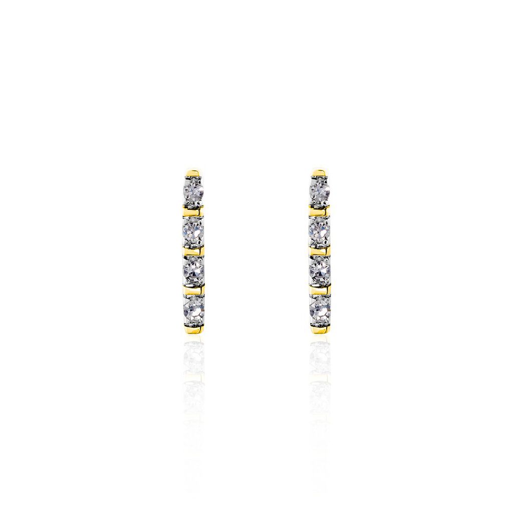 Boucles D'oreilles Puces Or Jaune Puces Judy Diamants