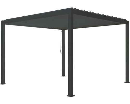 Pergola Mirador Deluxe, paaldikte 11 x 11 cm, 360 x 360 x 250 cm, zwart