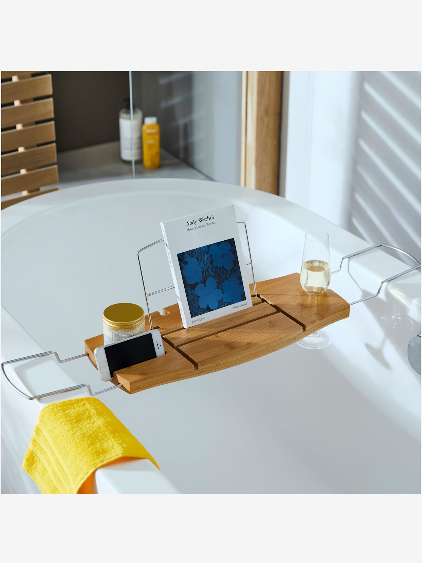 Plateau pour baignoire en fibre de bambou