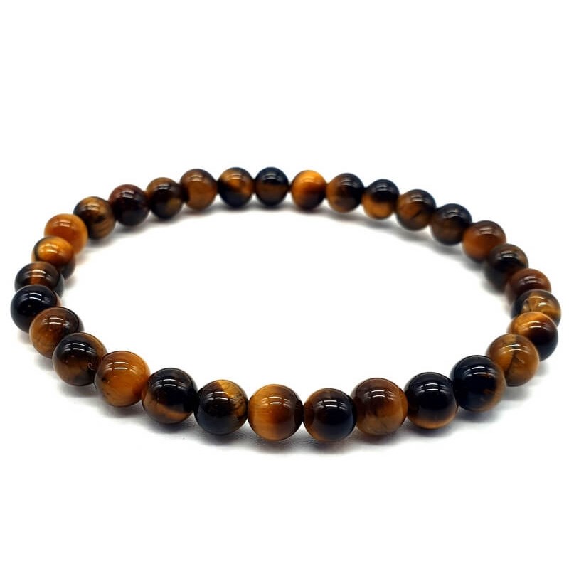 Bracelet extensible avec perles Oeil de Tigre
