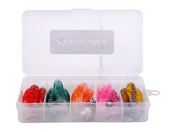 Boîte Leurre Souple & Tête Plombée Fish4all Ghosty Ultra Léger (20 pièces)
