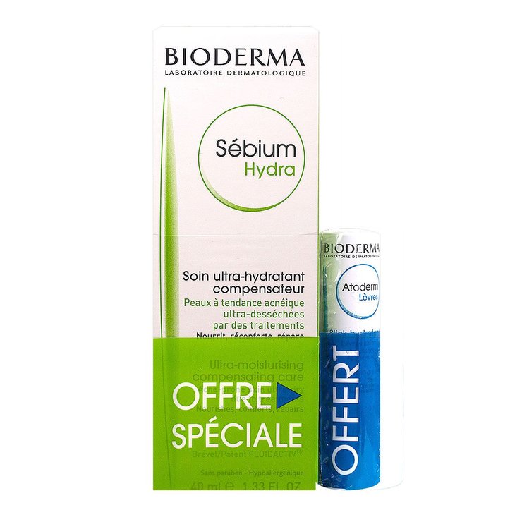 Sébium Hydra soin 40ml + stick hydratant Atoderm offert