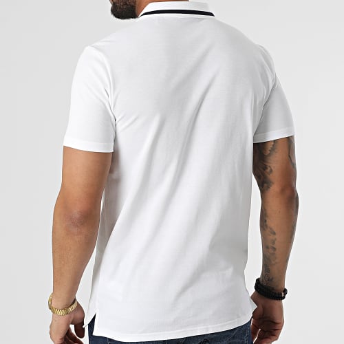 Polo Manches Courtes Retro Shield Pique 2002015 Blanc