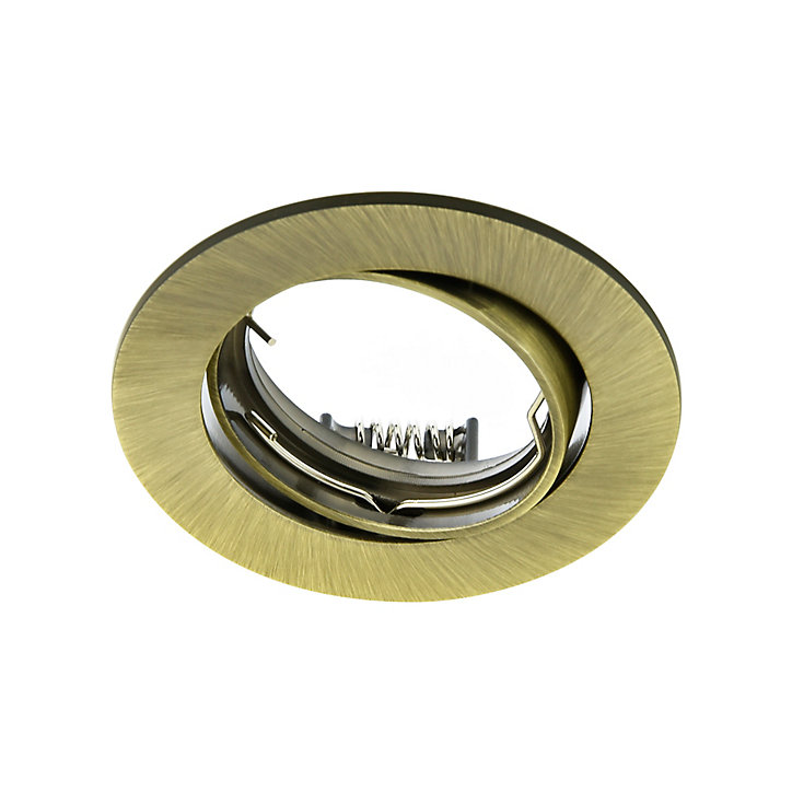 Support rond pour spot encastrable LED Colours Ares métal or antique Ø8,5 cm