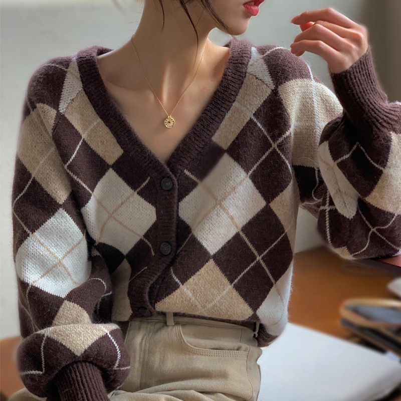 Sienne - Argyle Cardigan