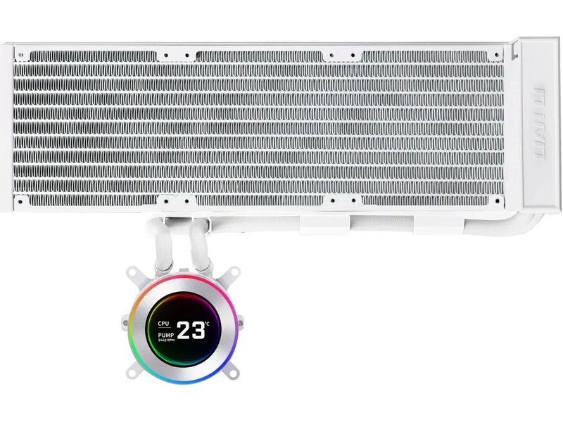 Lian Li Wasserkühlung HydroShift II LCD 360 A-RGB Weiss A-RGB All-In-One Wasserkühlung