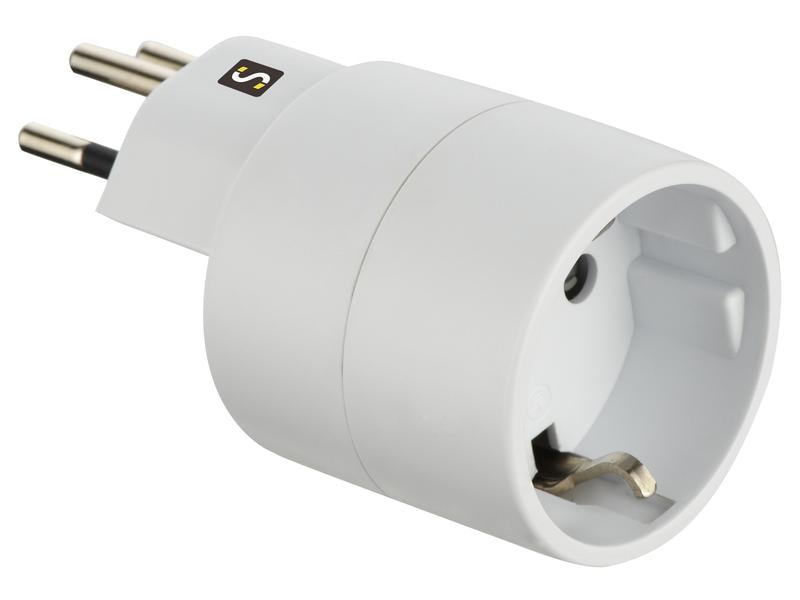 Schönenberger Reiseadapter T12 / Schuko NO BLOCK Adapter zum verwenden von Geräten mit Schuko Stecker an Schweizer Steckdosen