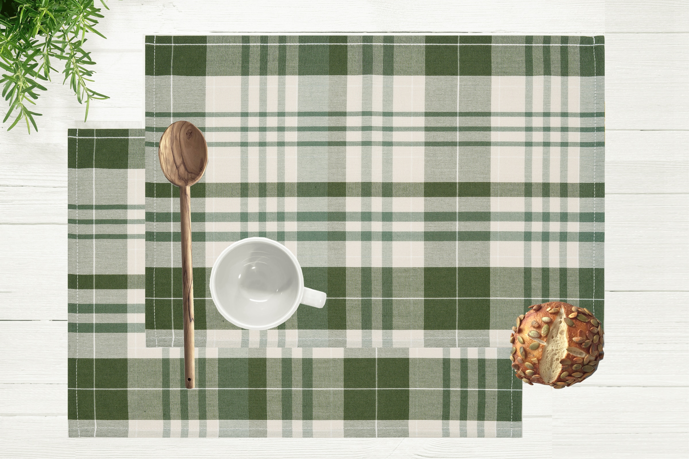 my home Platzset »Candise« 45 x 30, Karomuster, weiche Haptik, Esszimmer, Wohnzimmer, Küche