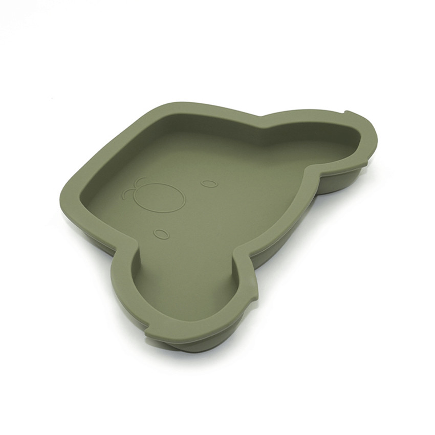 Assiette en silicone koala Olive Gray
