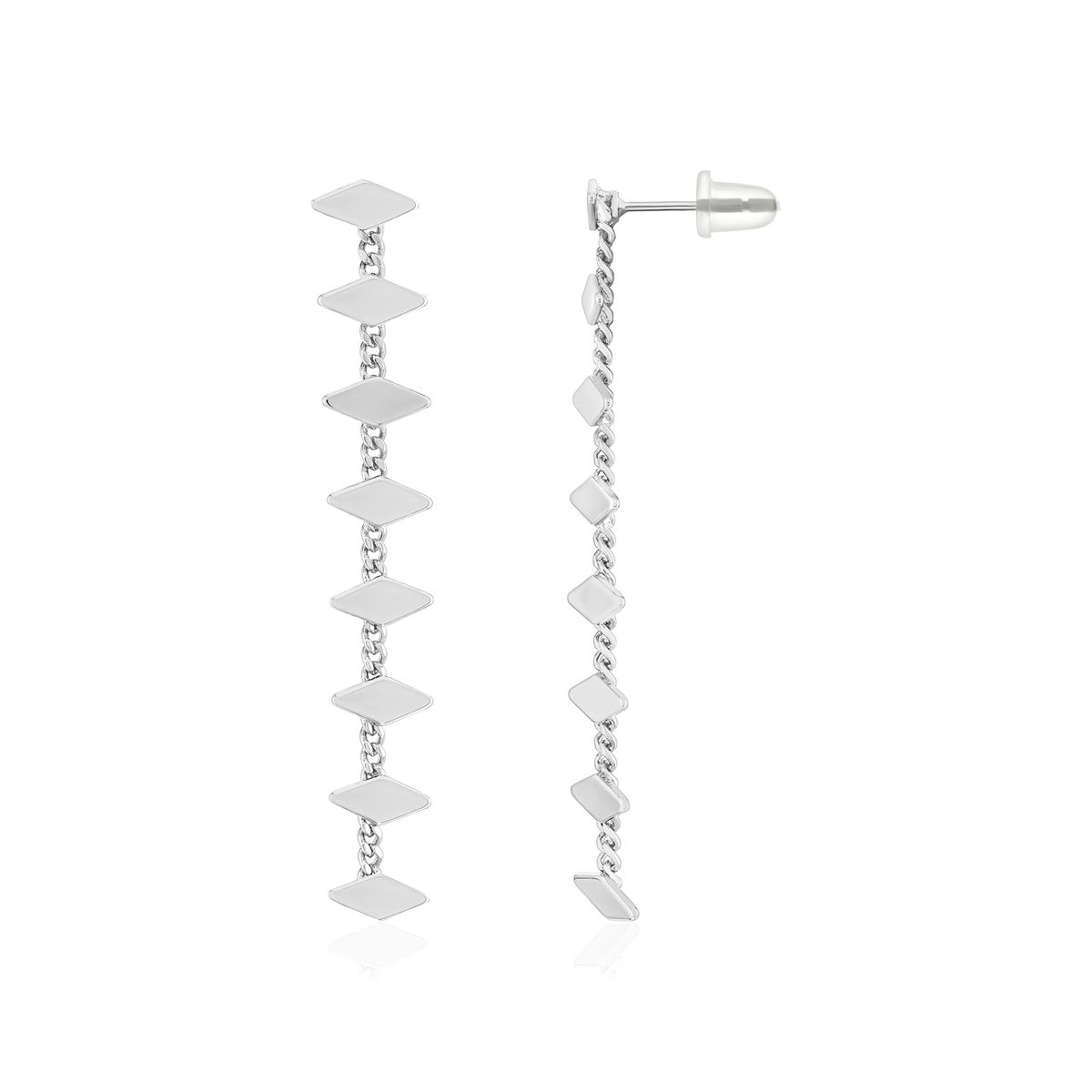 Boucles d'oreilles acier pendantes