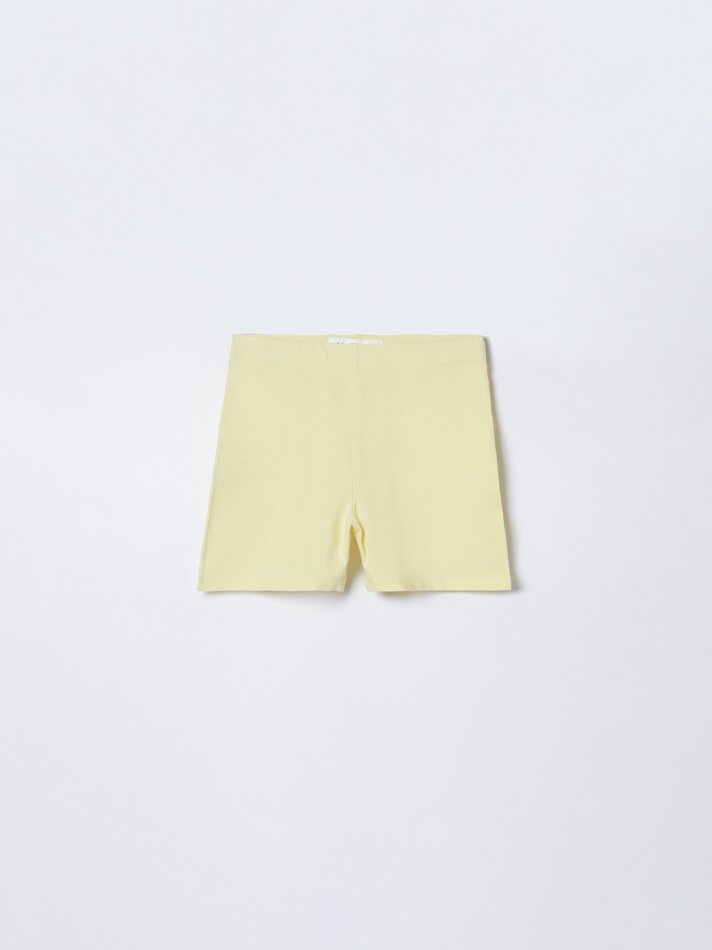 Conjunto de 2 Leggings de Ciclismo Combinando - Amarelo Claro