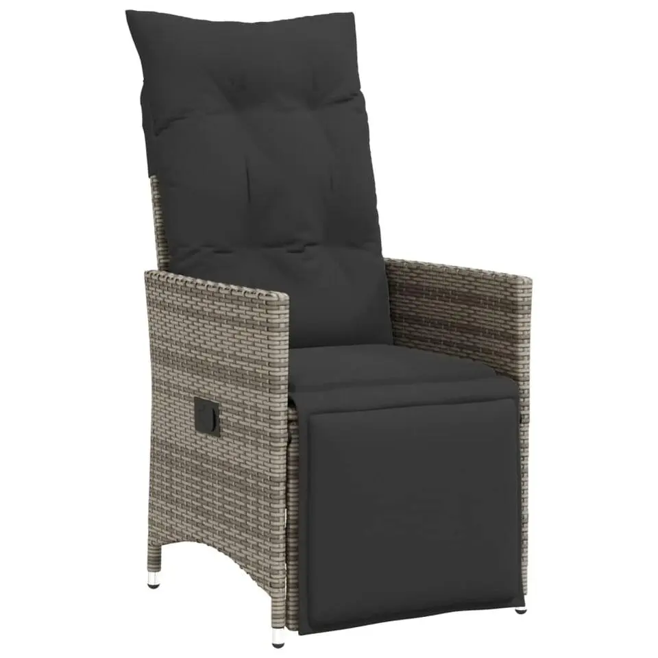 vidaXL - Tuinstoel - Grijs - Poly rattan