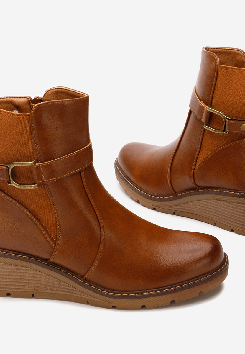 Bottines compensées chameau Adala