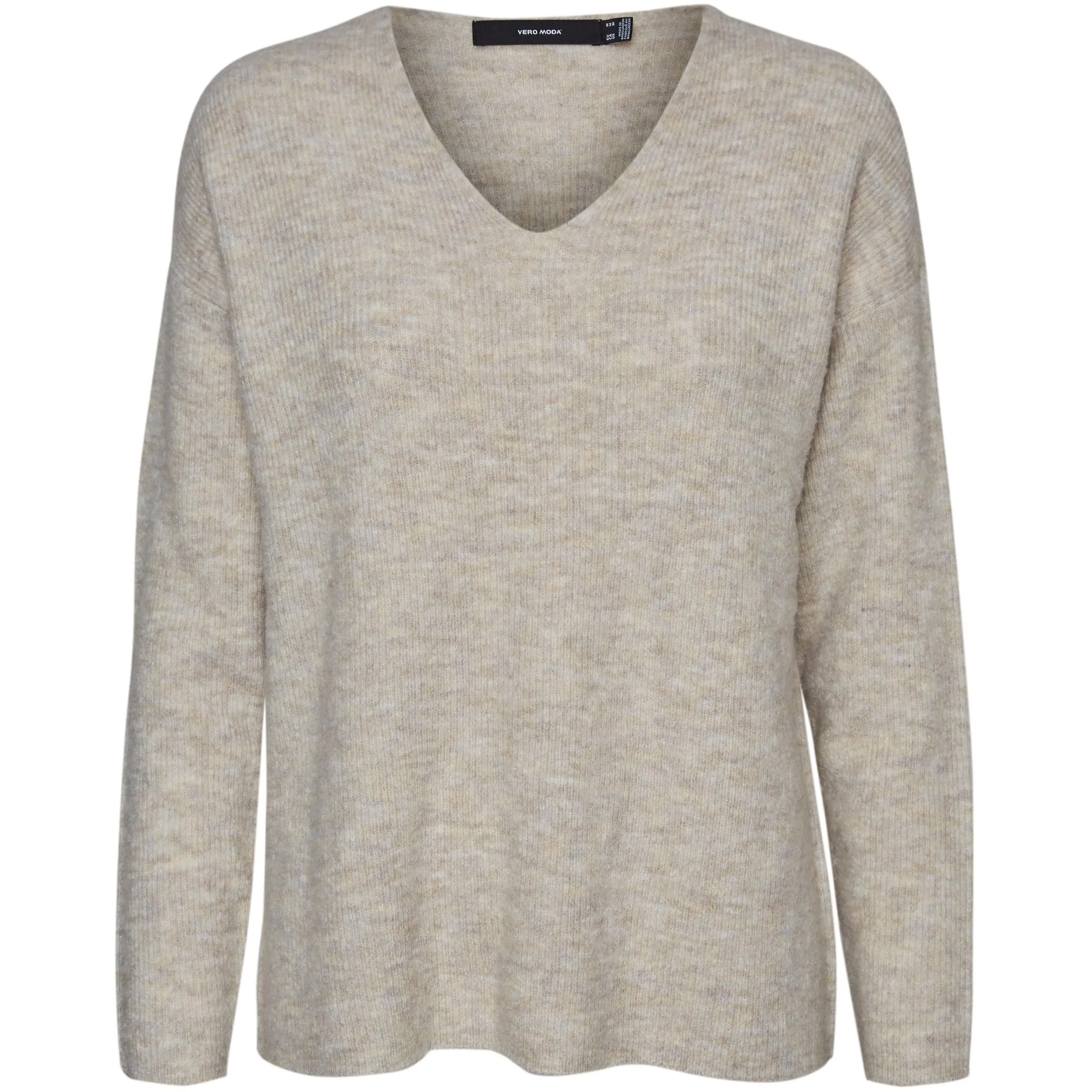 Vero Moda VMCREWLEFILE LS V-NEC Strickpullover