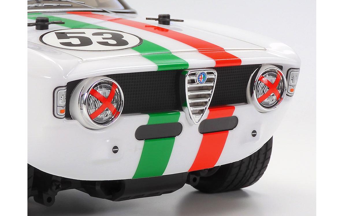 Tourenwagen Alfa Romeo Giulia GTA MB-01 Weiss, Kit, 1:10<br>M-Chassis On-Road Modell mit Alfa Romeo Giulia Sprint GTA Club Racer Karosserie